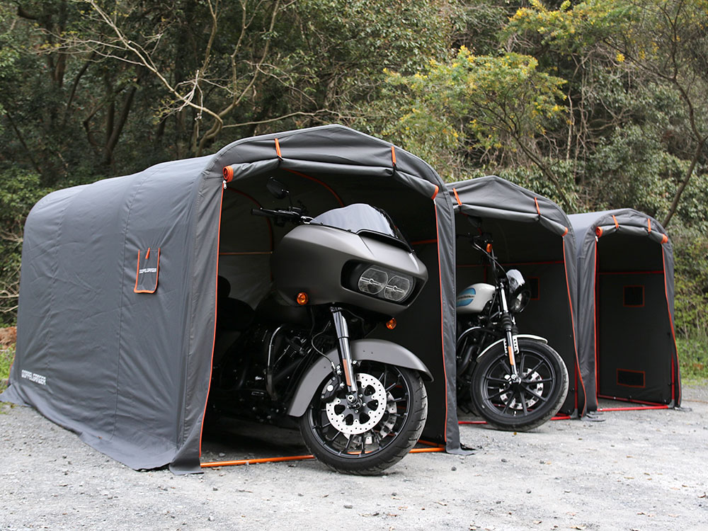 ガレージテント テント 車庫 バイク 小型自動車 大型バイク用 2.4x3m バイクテント ジェットスキー 自転車 テントC810101 - 2